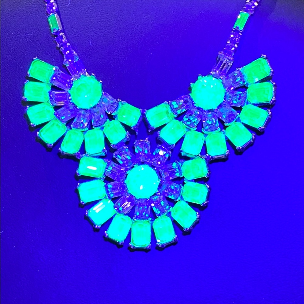 Bogoff Uranium Glass Necklace. Amazing.